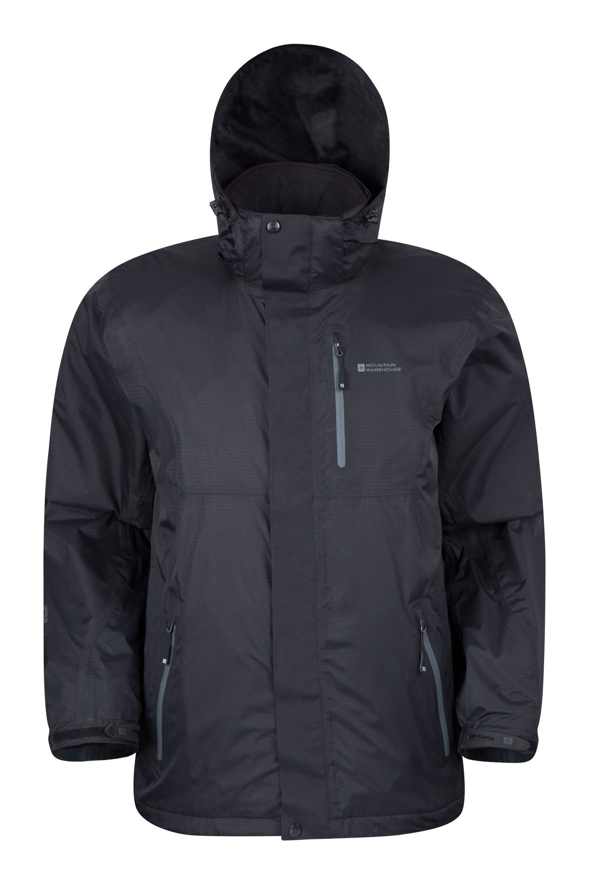 Mountain Warehouse Black Bracken Extreme 3 In 1 Mens Waterproof Jacket - Image 3 of 5