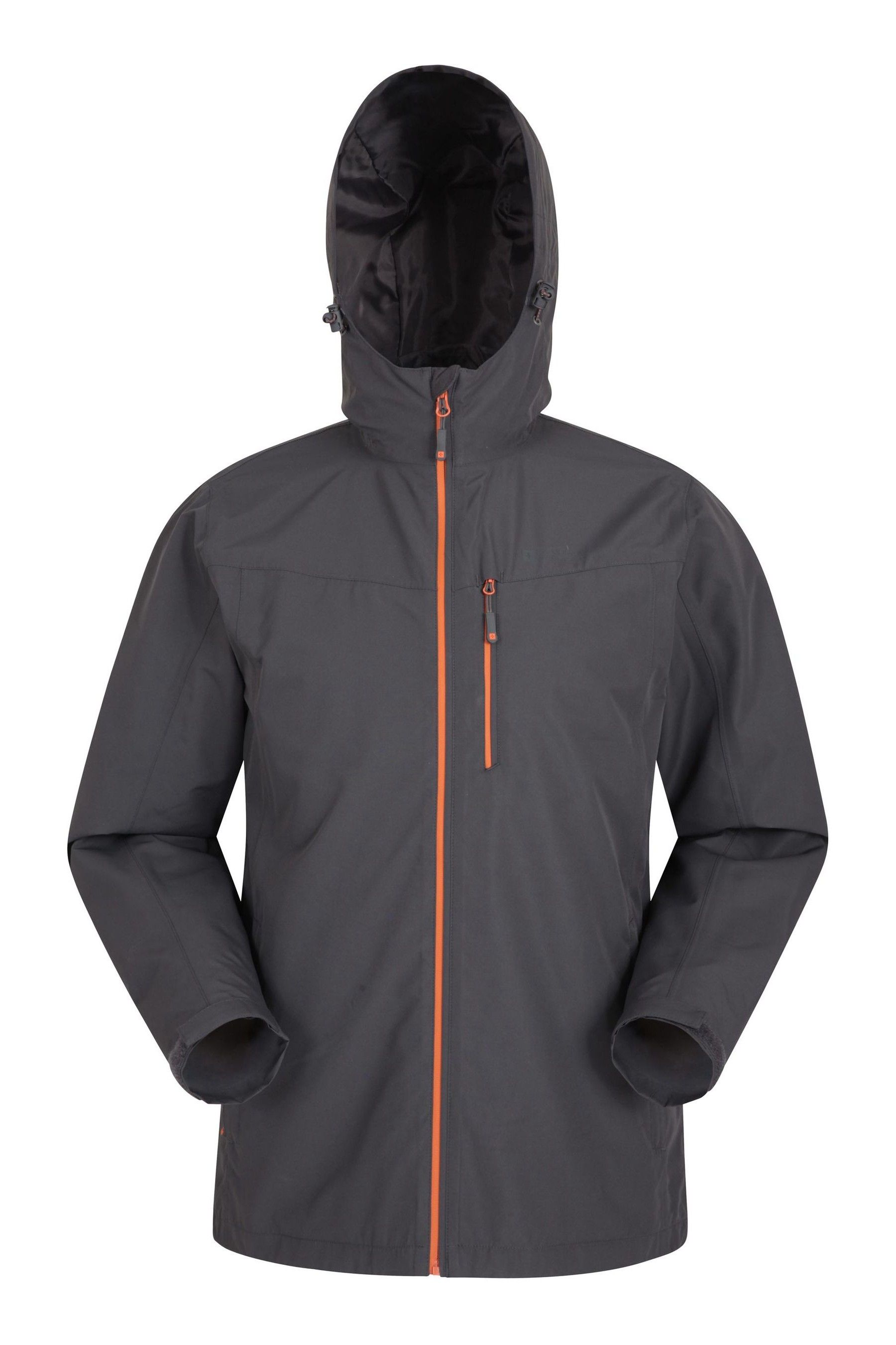 Mountain Warehouse Grey Black Brisk Extreme Mens Waterproof Jacket