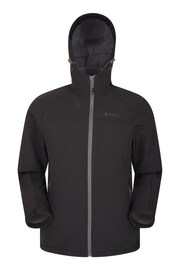 Mountain Warehouse Black Exodus Mens Showerproof Softshell - Image 1 of 5