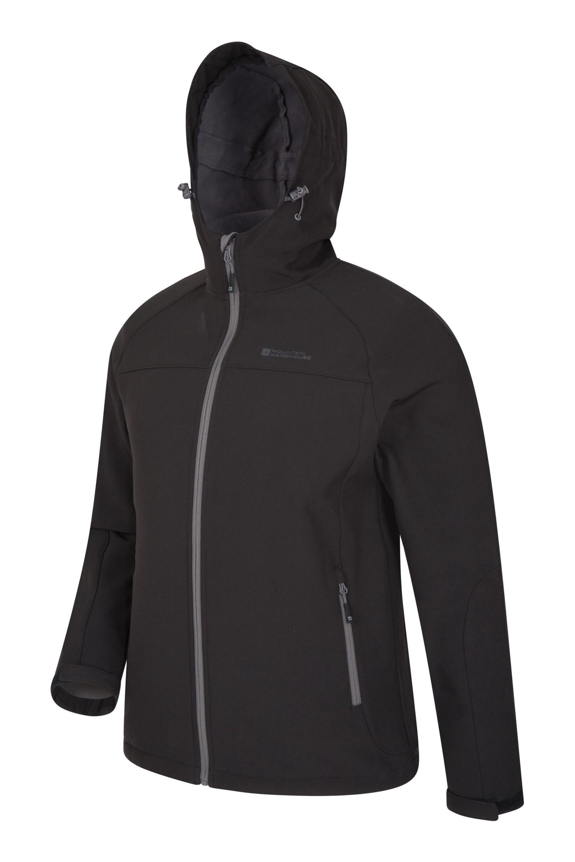 Mountain Warehouse Black Exodus Mens Showerproof Softshell - Image 2 of 5