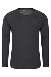 Mountain Warehouse Black Talus Mens Long Sleeved Thermal Top - Image 1 of 5