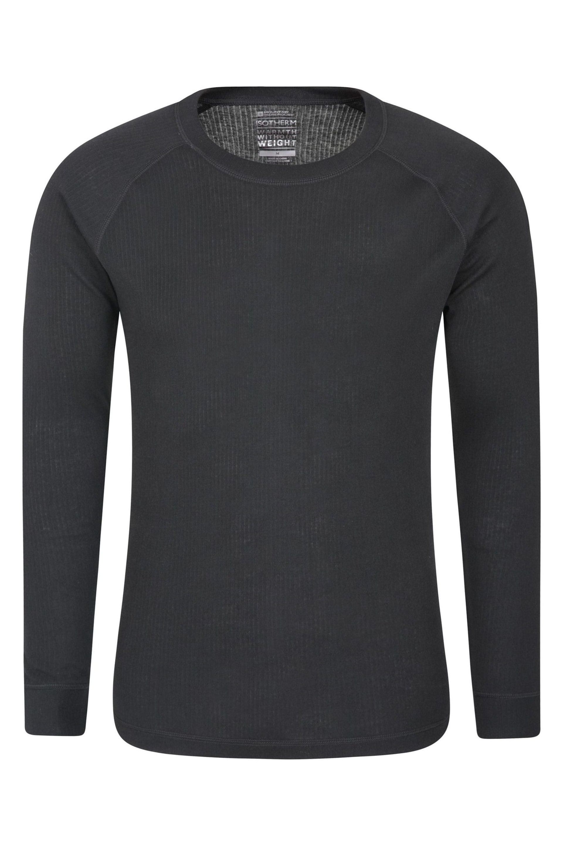 Mountain Warehouse Black Talus Mens Long Sleeved Thermal Top - Image 1 of 5