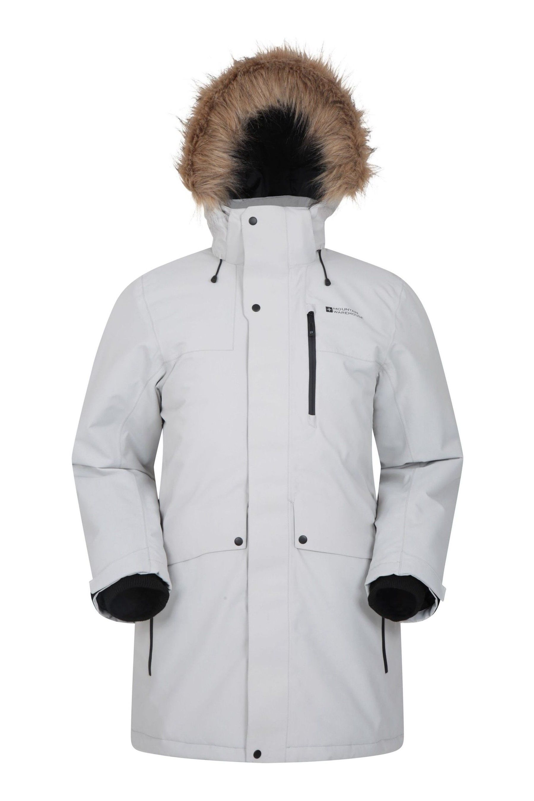Buy Mountain Warehouse White and Grey Arne Mens Long Padded Jacket from Next Germany