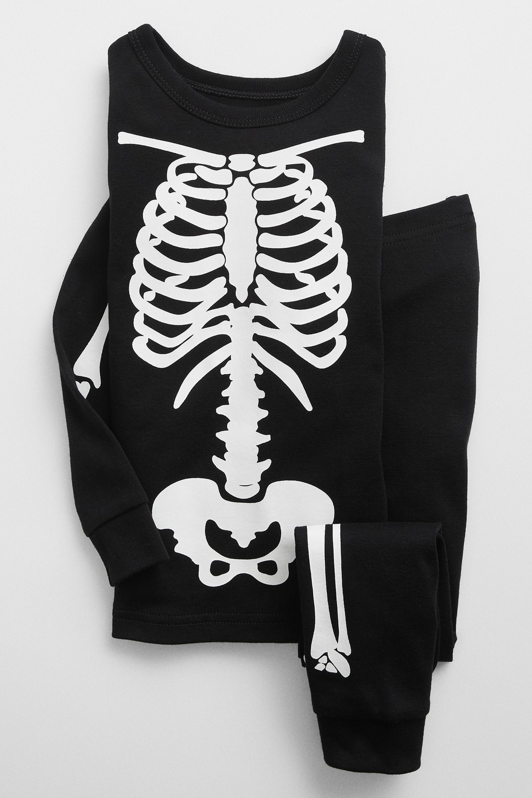 Buy Gap Black Organic Cotton Skeleton Pyjamas from Next Luxembourg