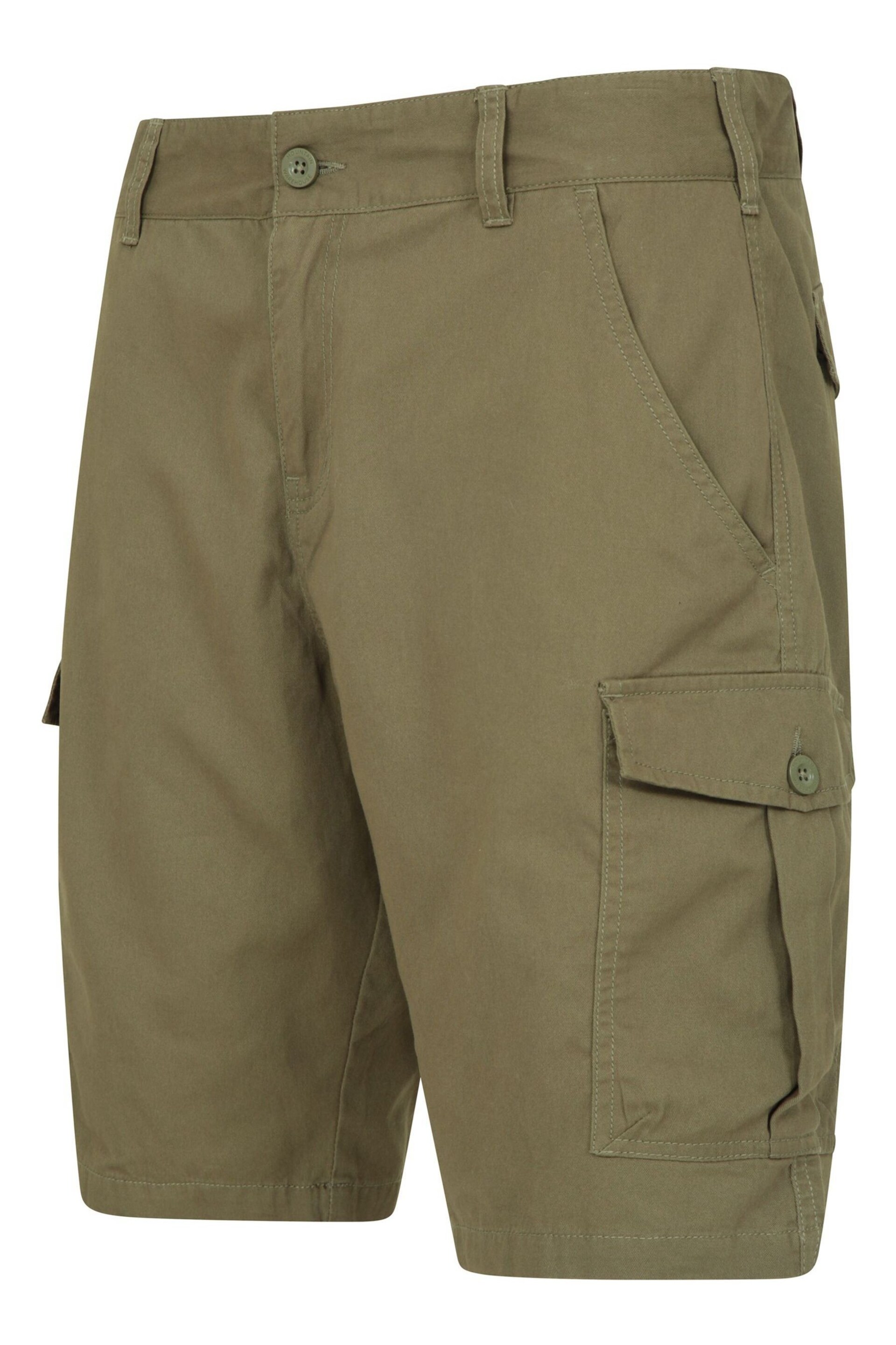 Mountain Warehouse Khaki Green Lakeside Mens Cargo Shorts - Image 3 of 5