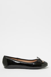 Lipsy Black Metal Bow School Ballet Pump - Image 4 of 5