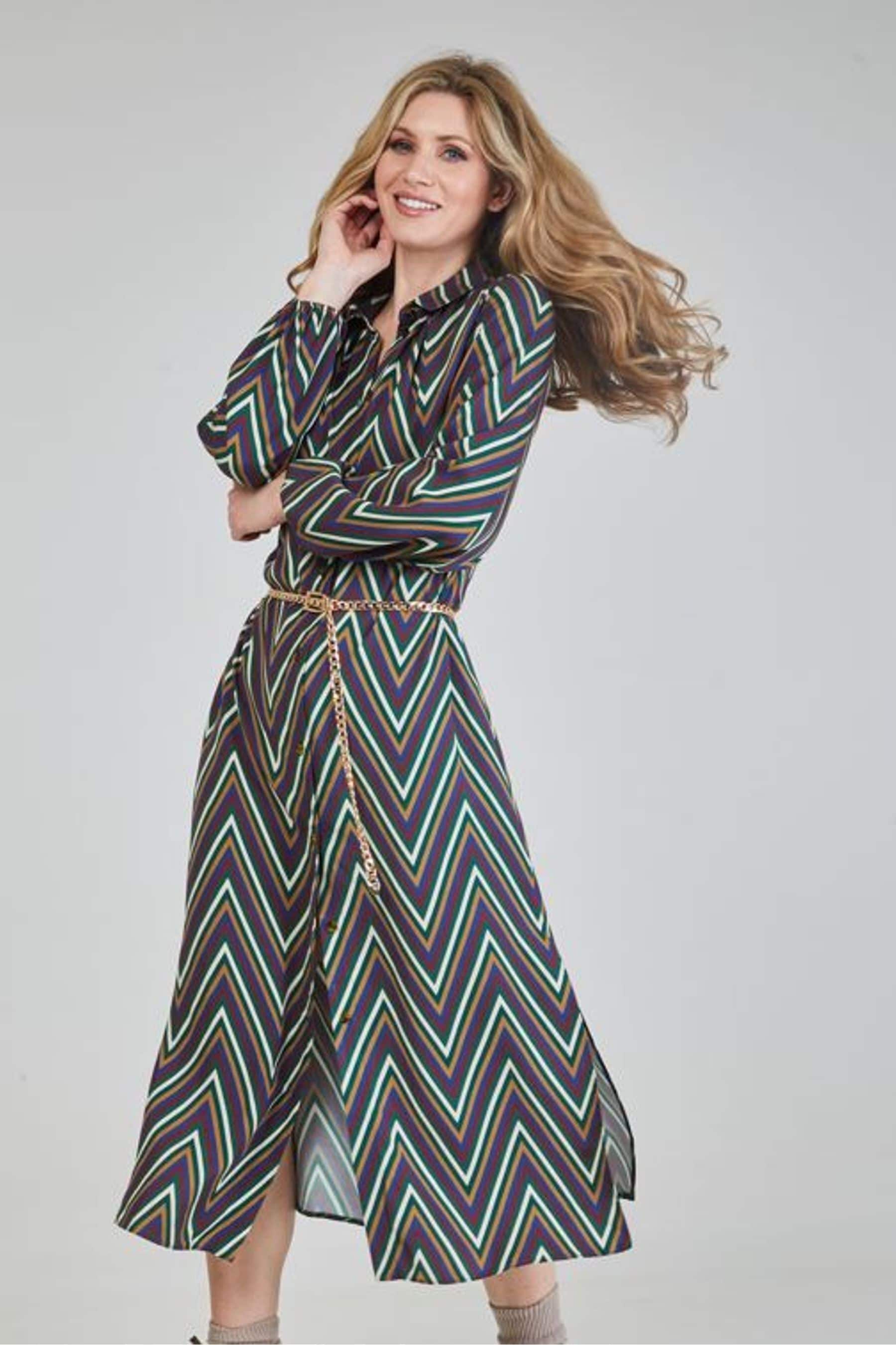 Buy Closet Green Multi London Shirt Dress from Next Luxembourg