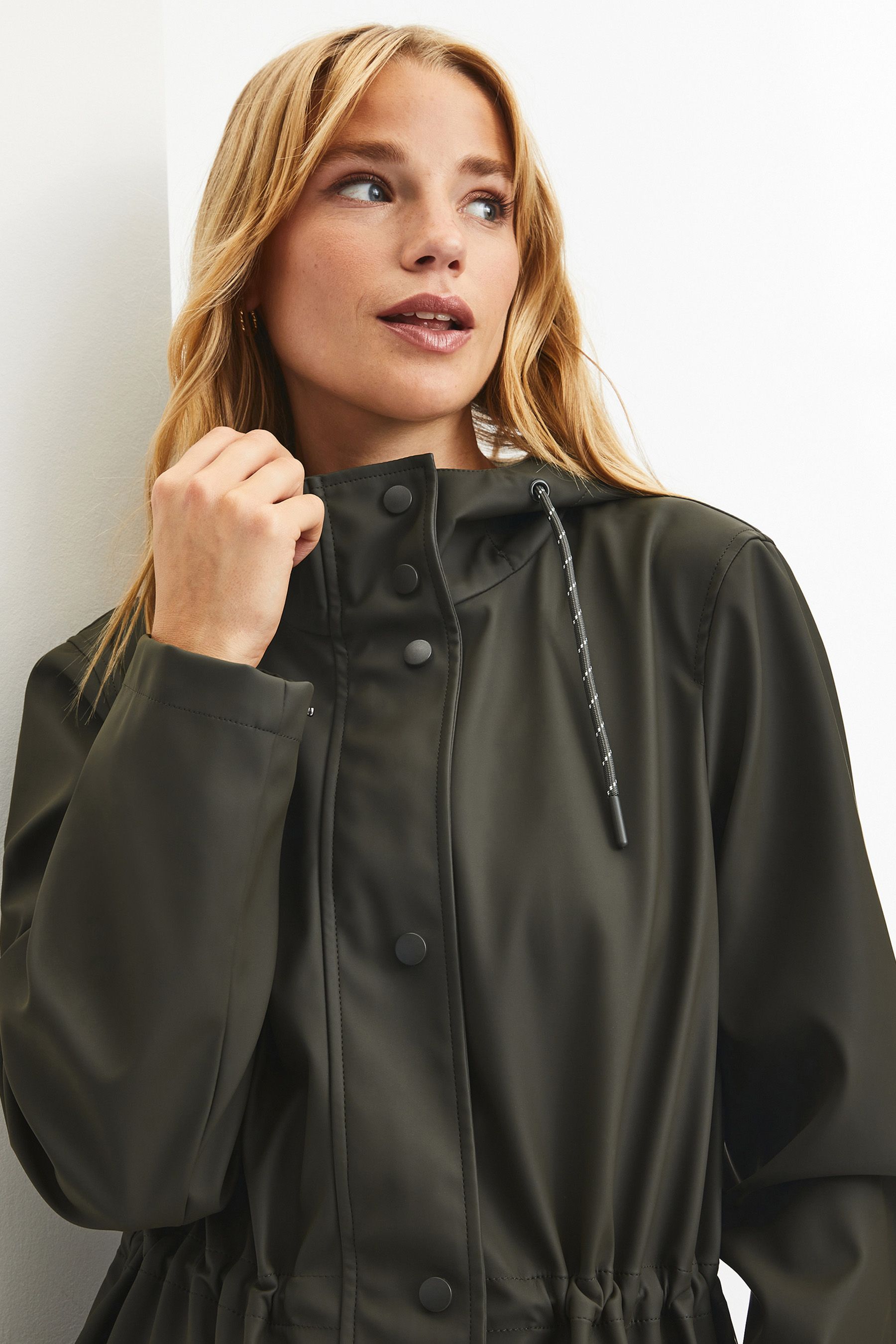 Buy VERO MODA Green Hooded Rain Jacket from Next Luxembourg