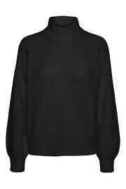 NOISY MAY Black High Neck Jumper with Puff Sleeves - Image 4 of 4