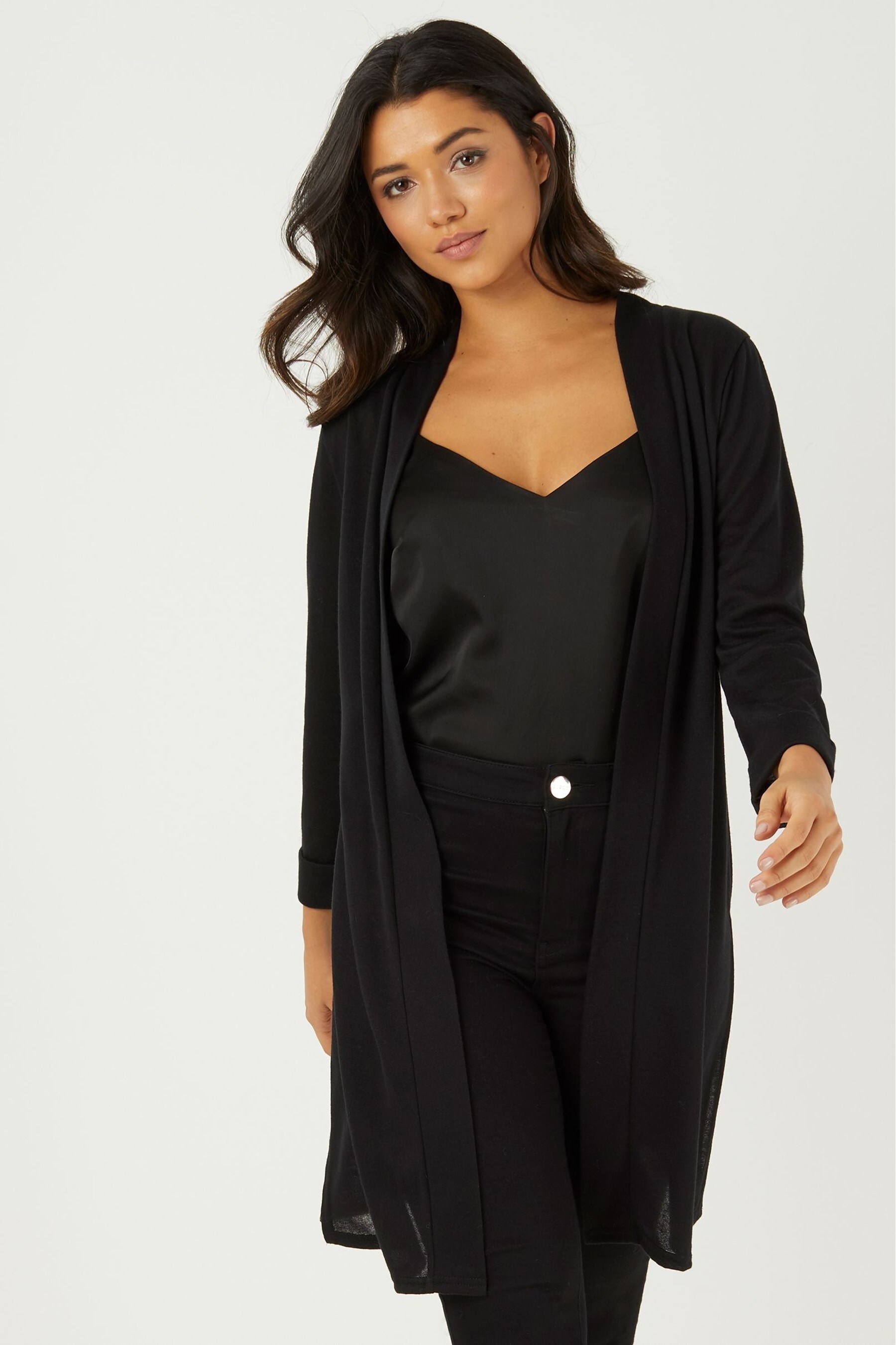 Buy Lipsy Black Longline Cardigan from Next Luxembourg