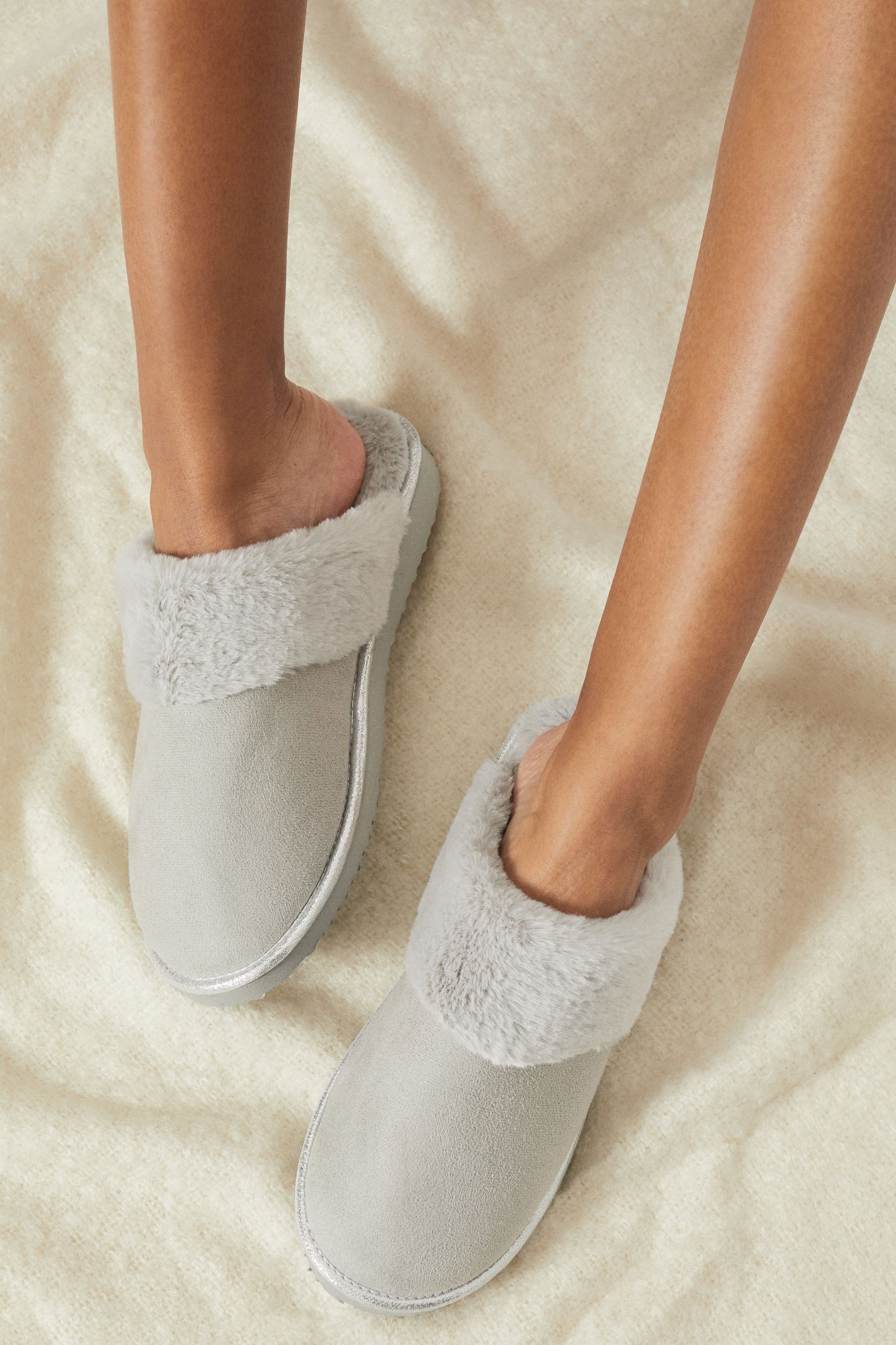 Memory foam mule slippers hotsell