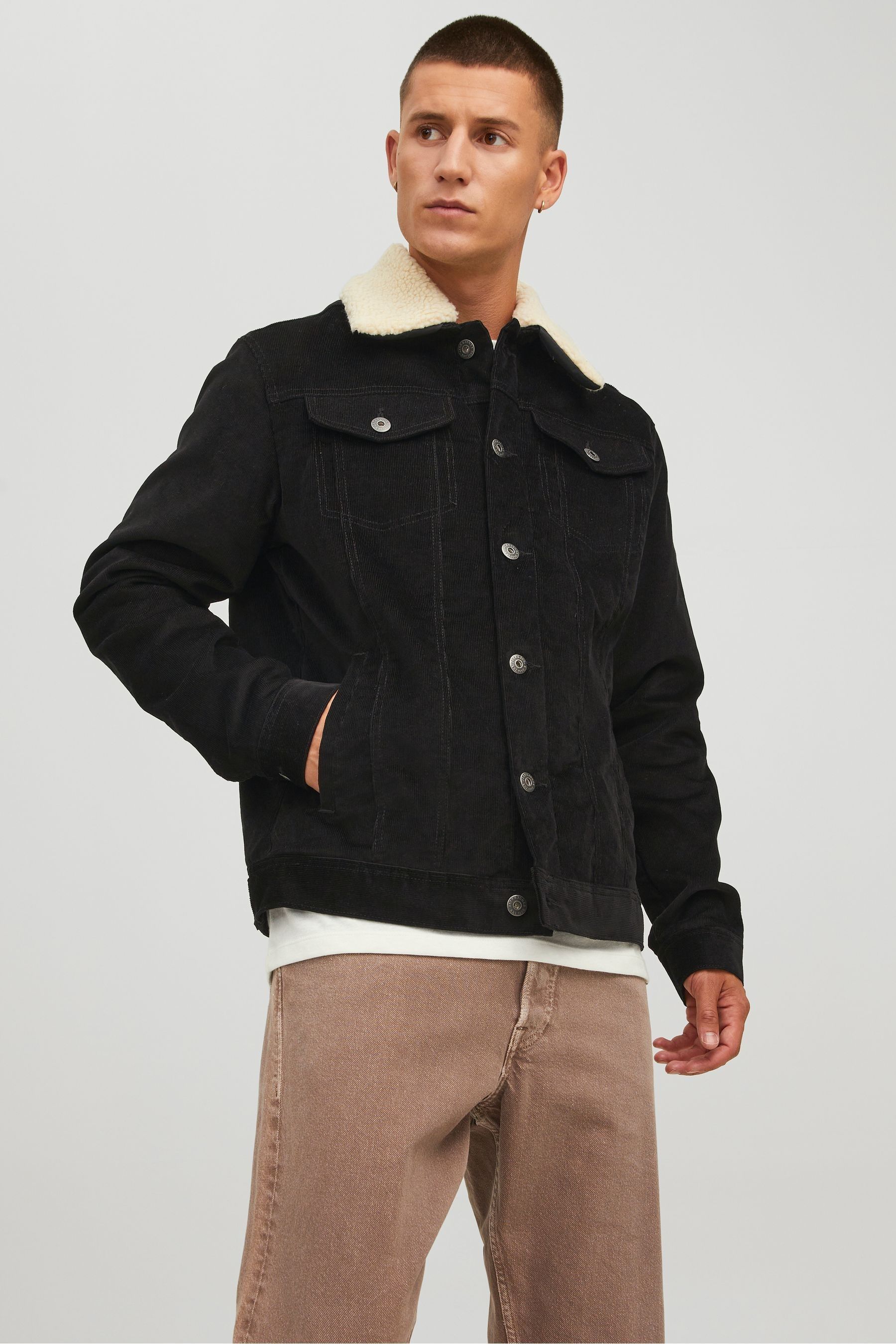 Jack and jones sherpa jacket hotsell