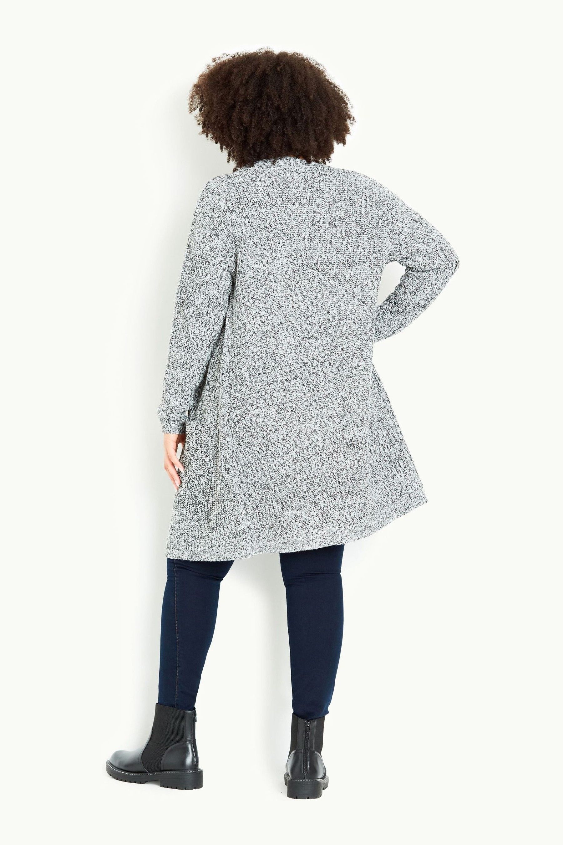 Buy Evans Faux Fur Collar White Cardigan from Next Luxembourg
