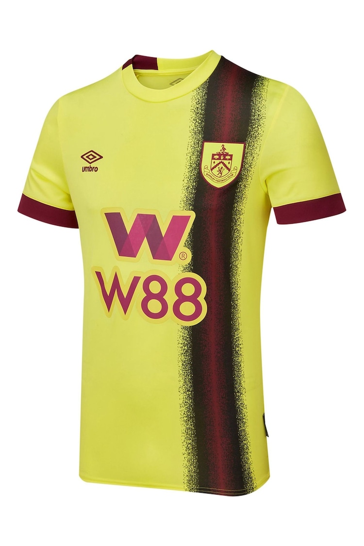 Fanatics Yellow Burnley FC Umbro Away 2023-24 Shirt - Image 2 of 3