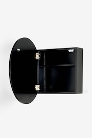 Black Round Mirrored Wall Cabinet - Image 6 of 6