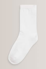 White 5 Pack Cotton Rich Cushioned Sole Ankle Socks - Image 2 of 3