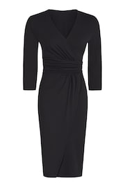 HotSquash Black Ascot Mock Wrap Dress - Image 4 of 4
