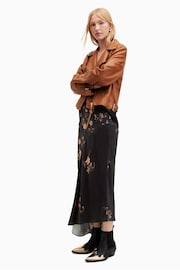 AllSaints Black Luisa Tanana Skirt - Image 3 of 7