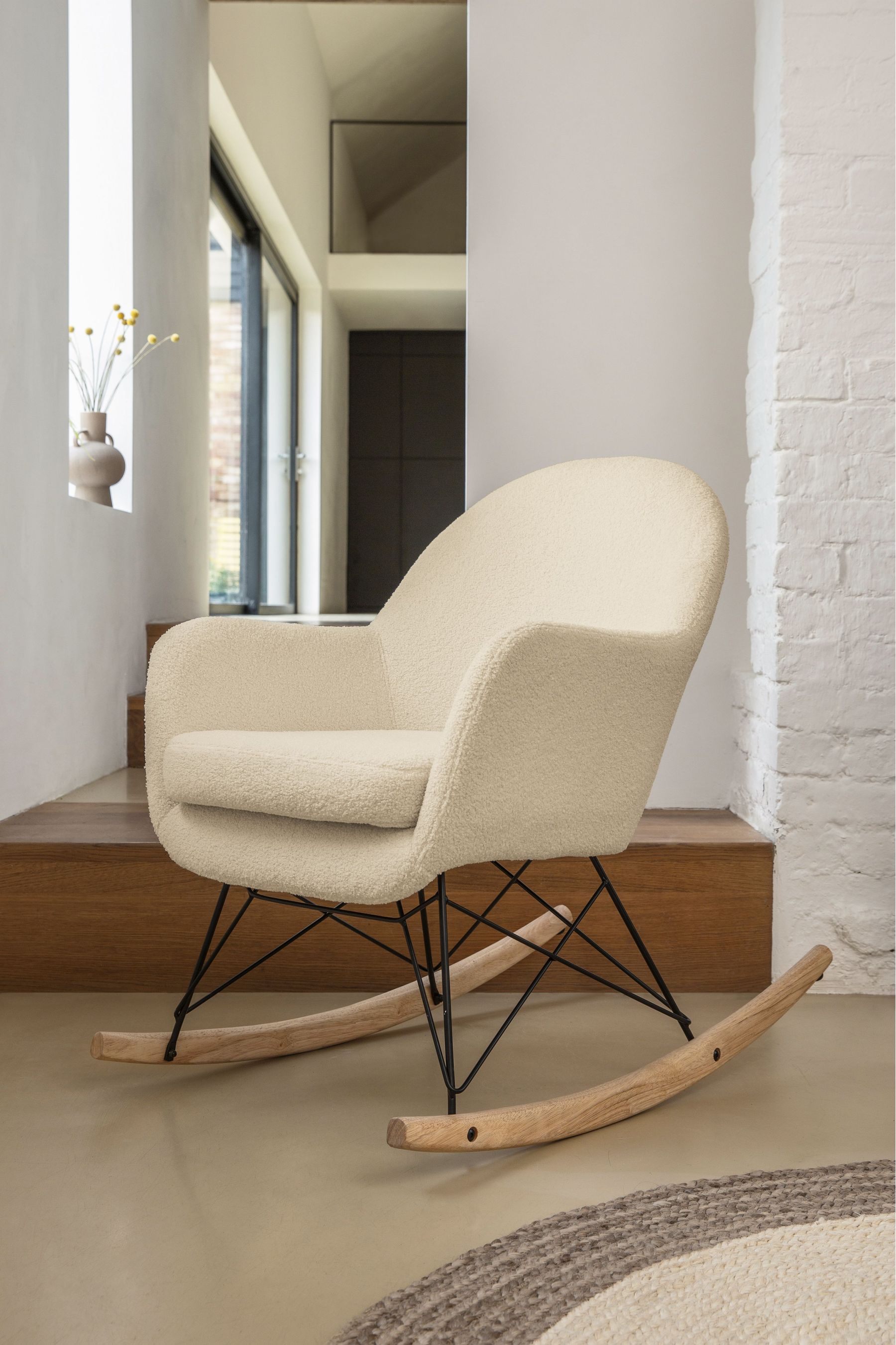 Buy Soft Cosy Boucle Ivory Natural Anderson Rocking Chair from Next Ireland