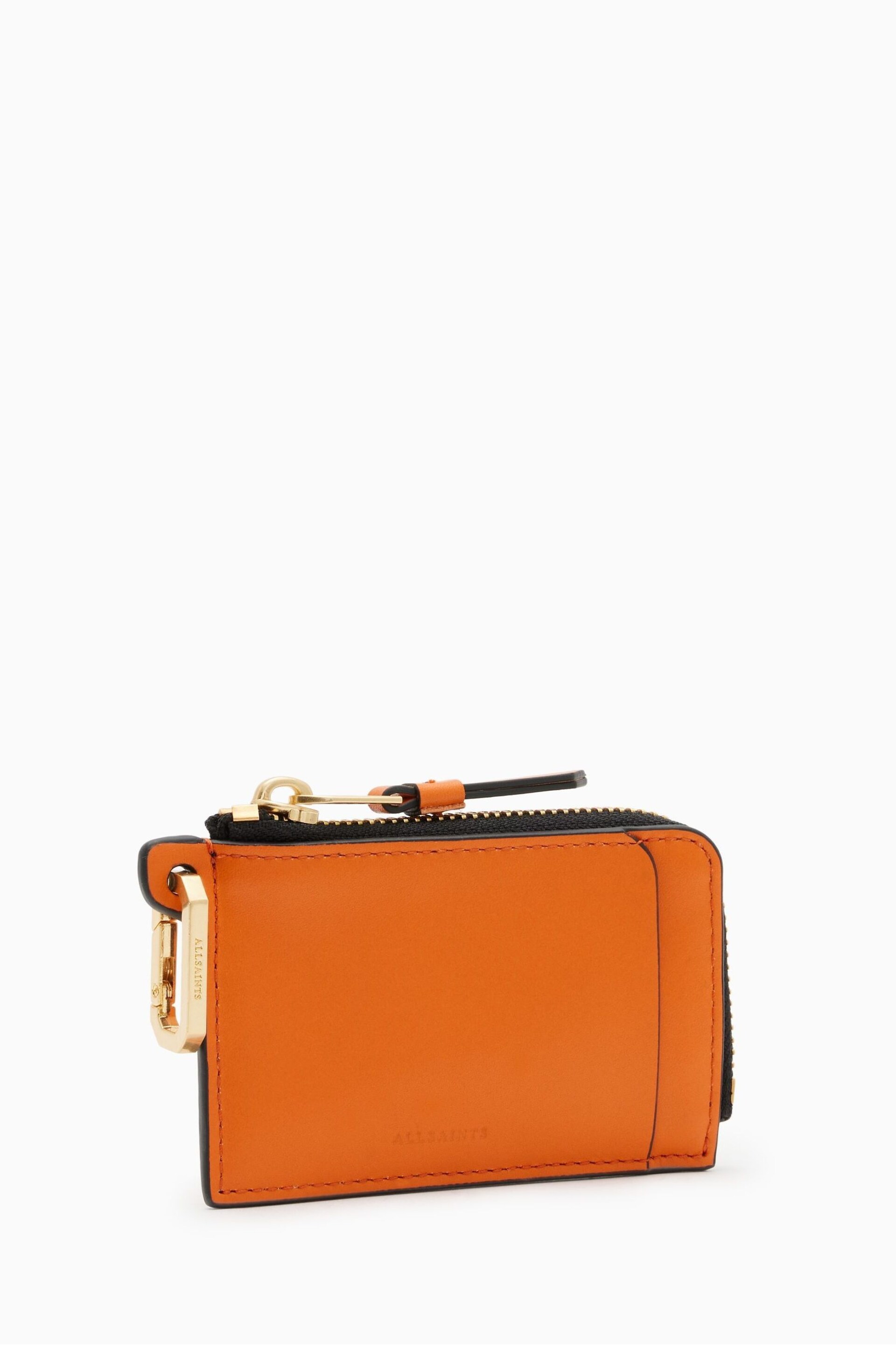 AllSaints Orange Remy Wallet - Image 3 of 6