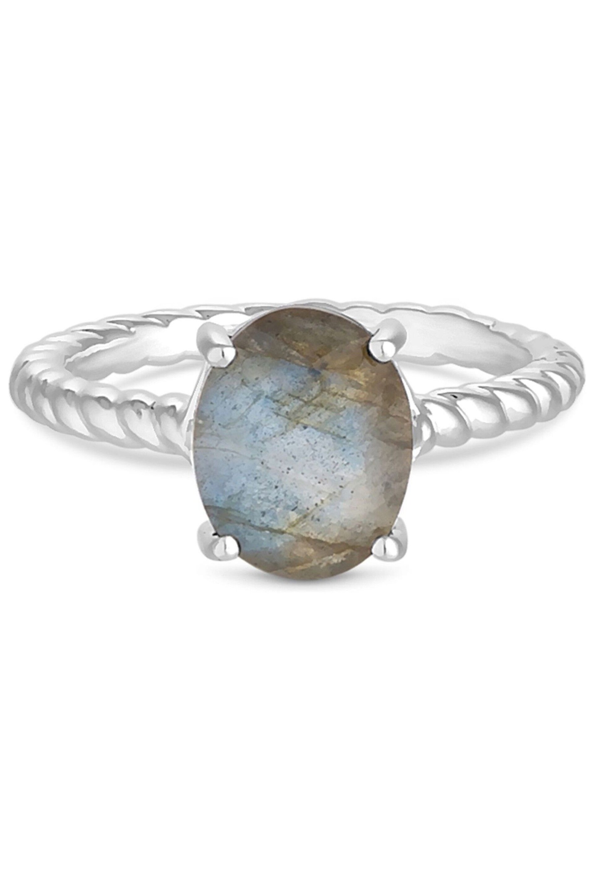 Simply Silver Silver Tone Labradorite Ring - Image 1 of 4