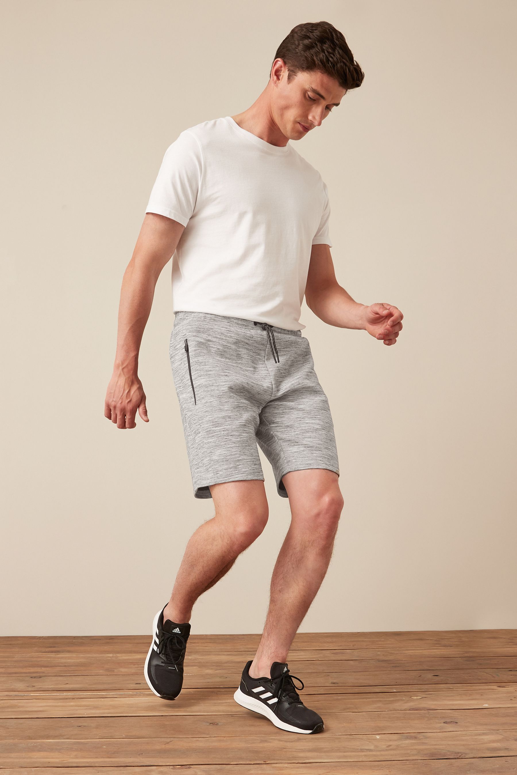 Buy Grey Jersey Shorts With Zip Pockets from Next Luxembourg