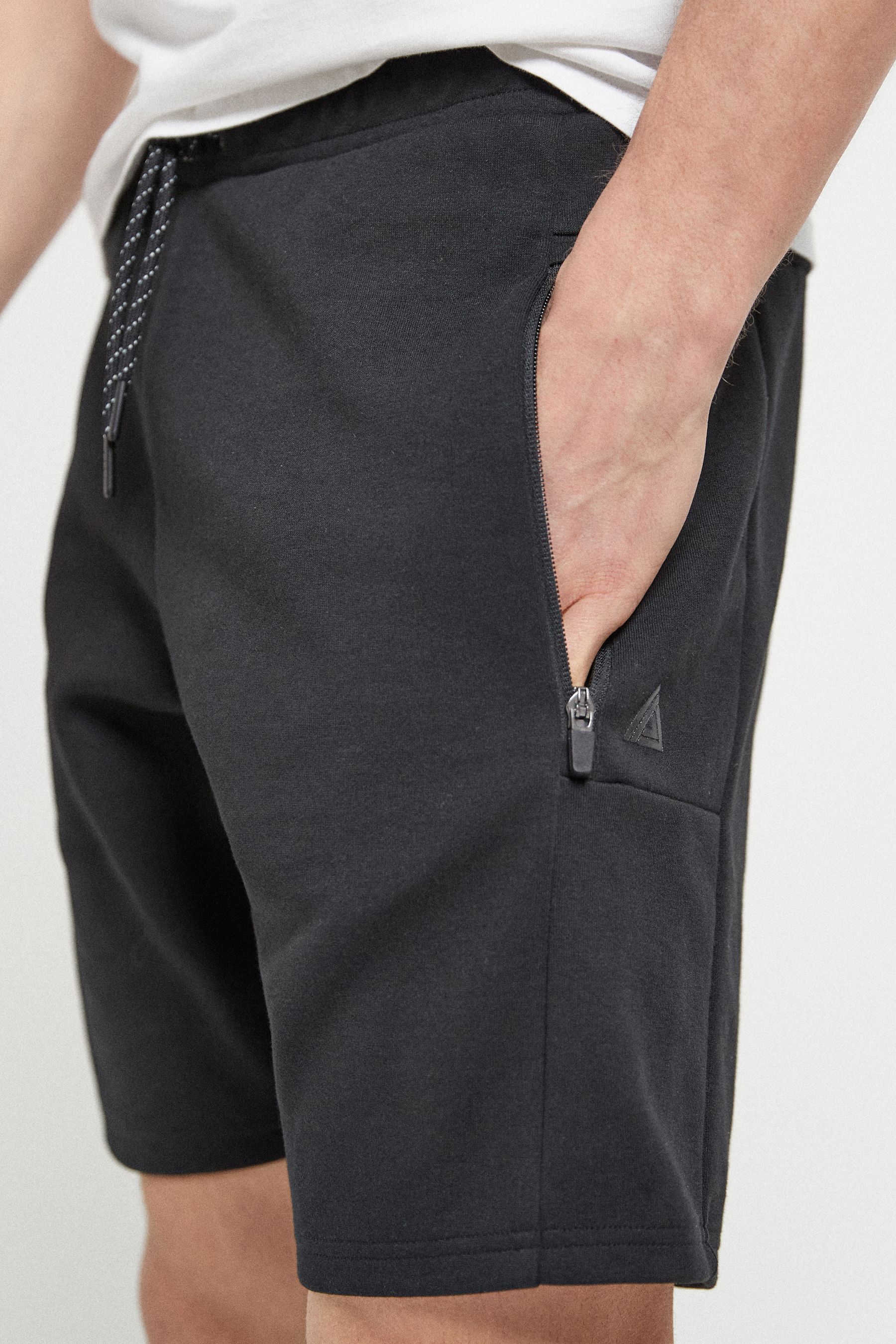 Buy Black Jersey Shorts With Zip Pockets from Next Ireland