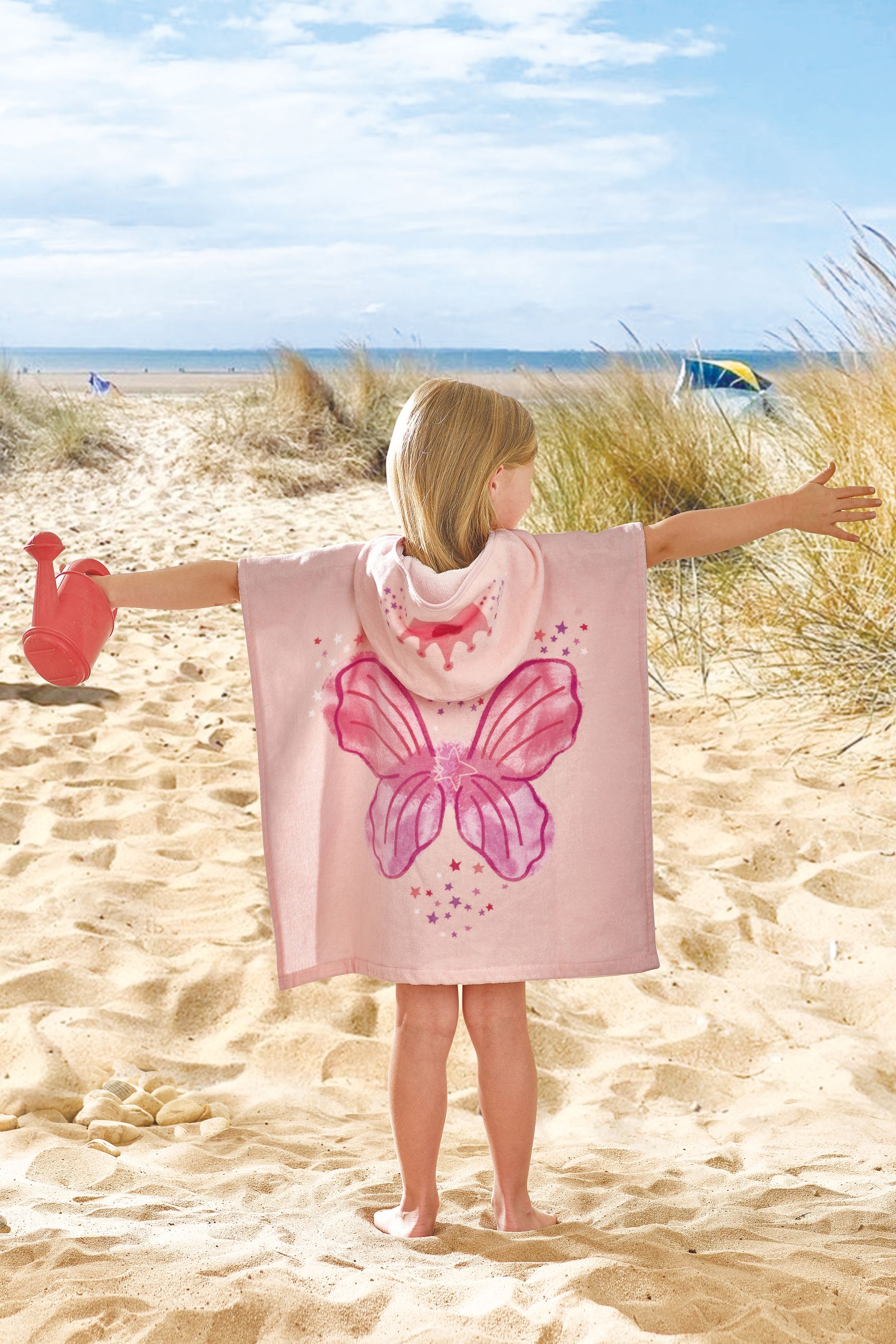 Buy Pink Fairy Princess Childrens Beach Towelling Poncho Ages 3 5 from Next Ireland