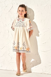 Angel & Rocket Nude Embroidered Reyna Swing Dress - Image 1 of 6
