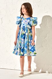 Angel & Rocket Blue Celia Floral Print Puff Sleeve Dress - Image 1 of 7