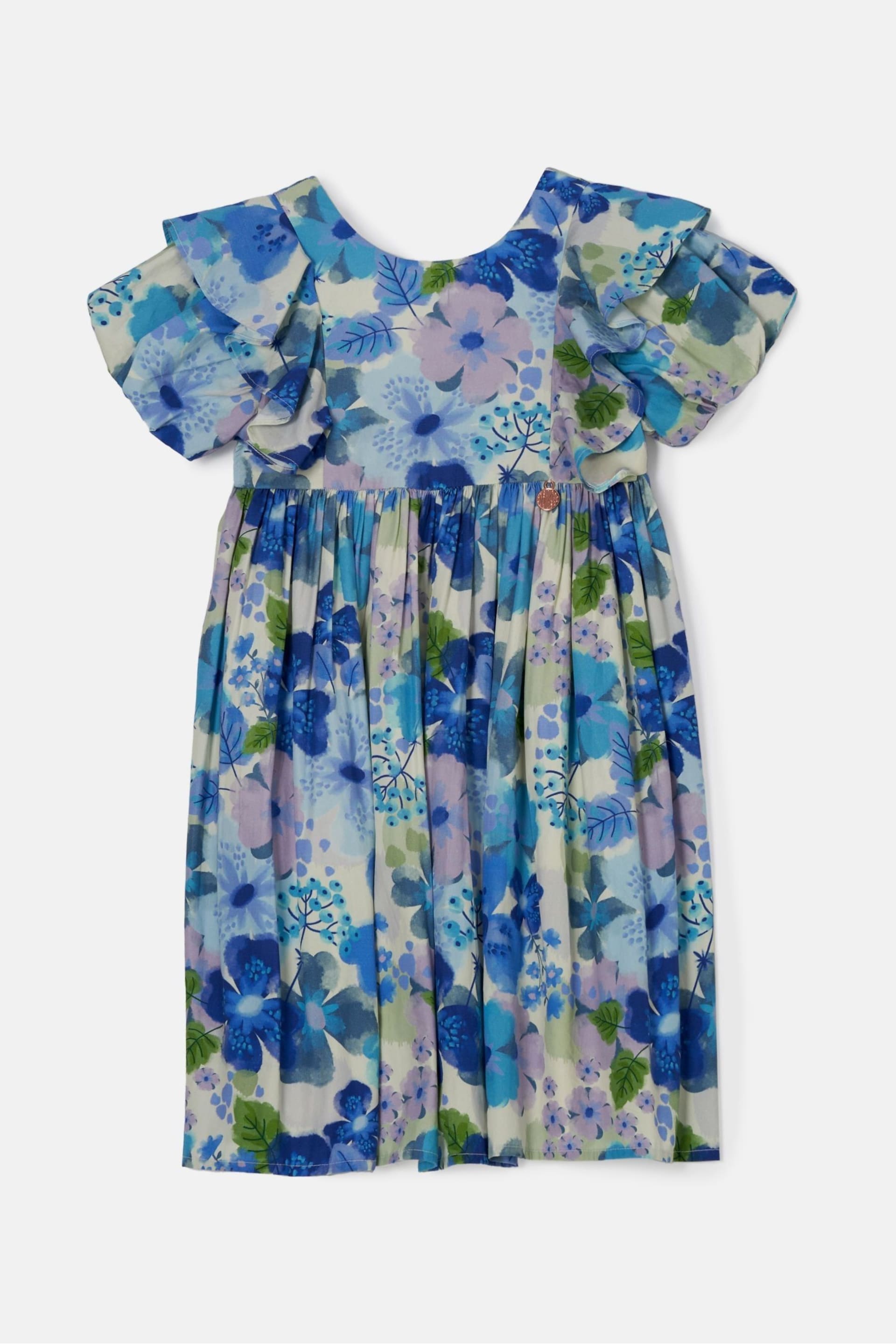 Angel & Rocket Blue Celia Floral Print Puff Sleeve Dress - Image 5 of 7