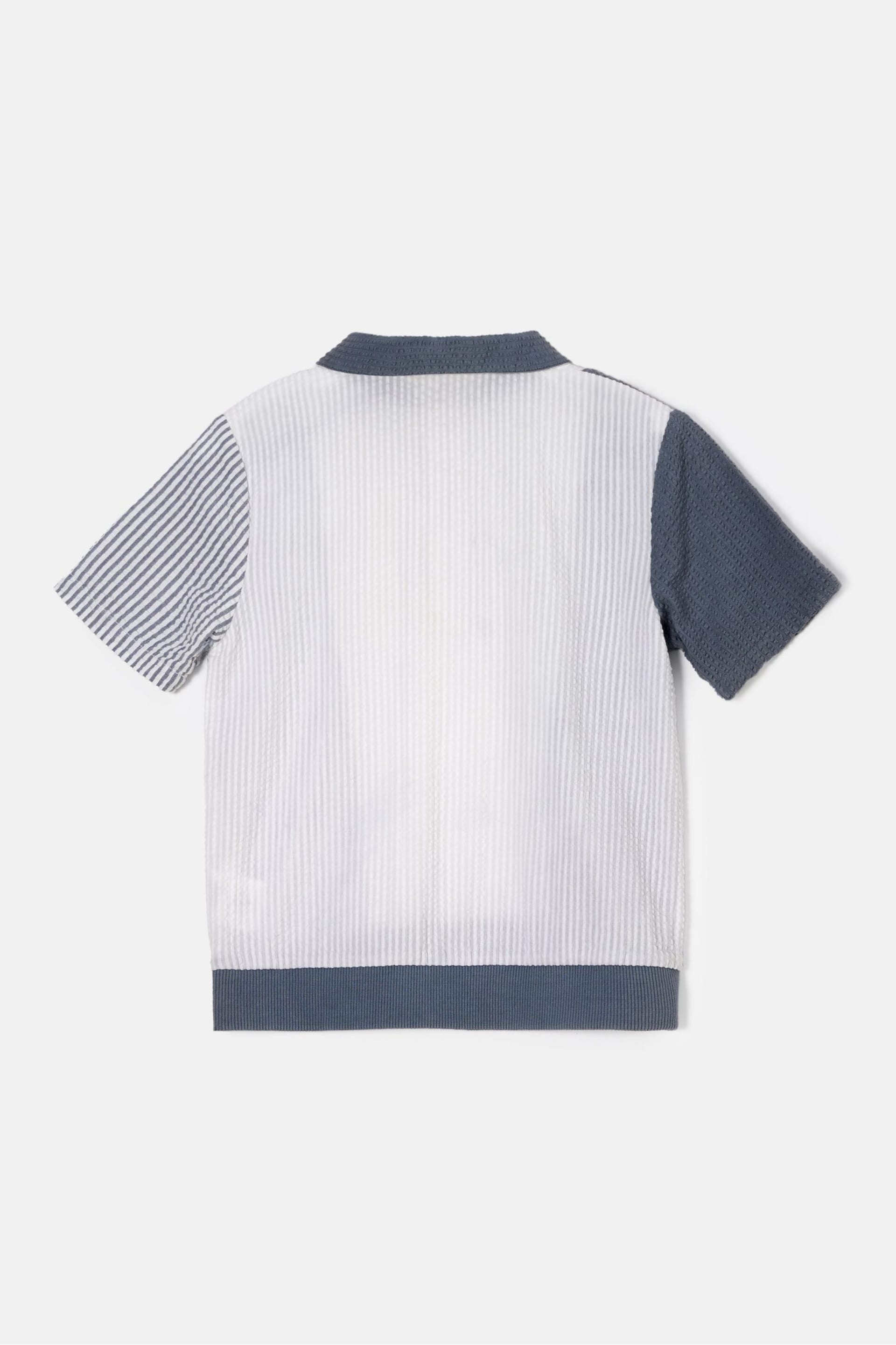 Angel & Rocket Blue Timmy Textured Polo Shirt - Image 5 of 6