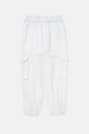 Angel & Rocket White Broderie Cleo Cargo Trousers - Image 5 of 6