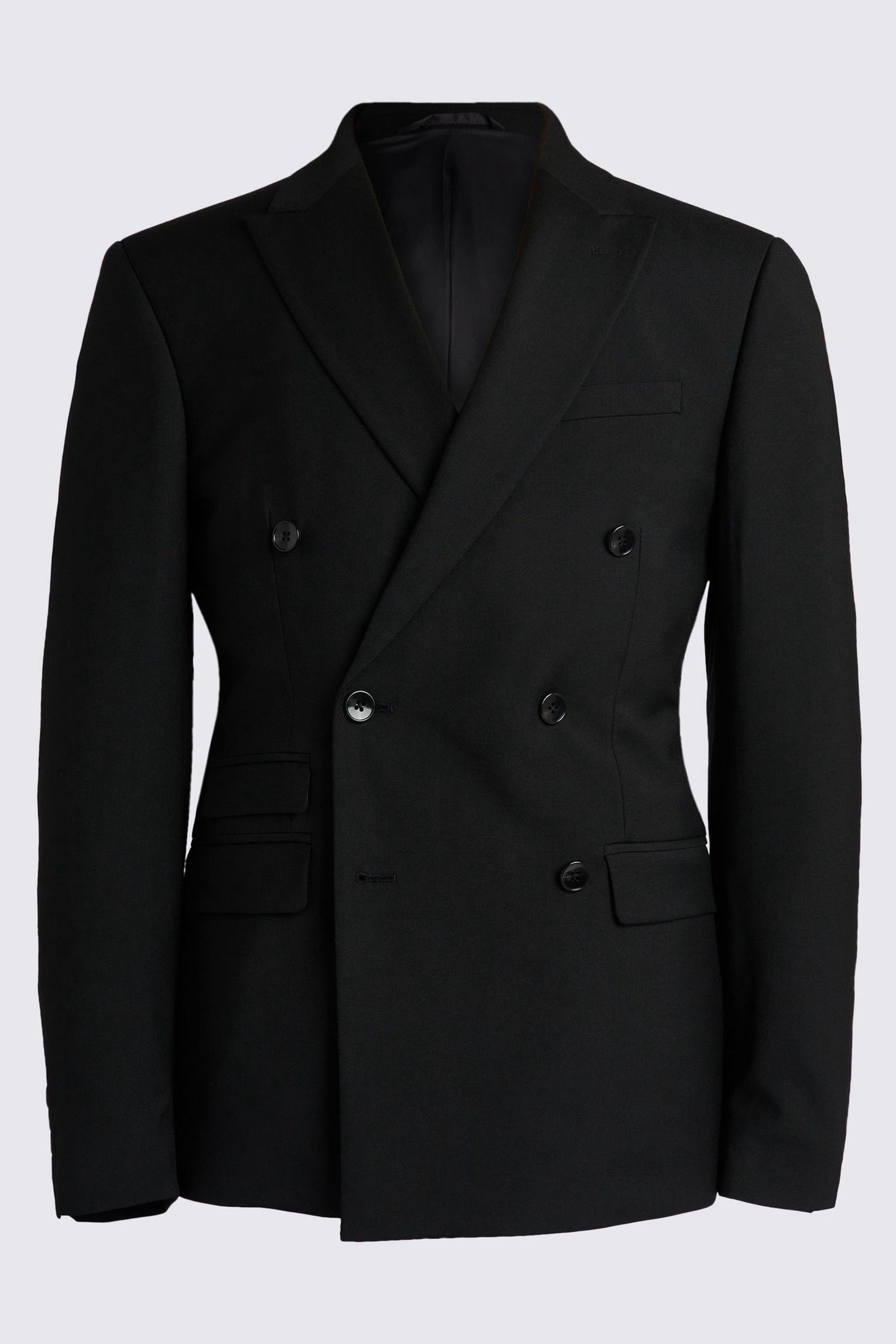 Double breasted jacket black online