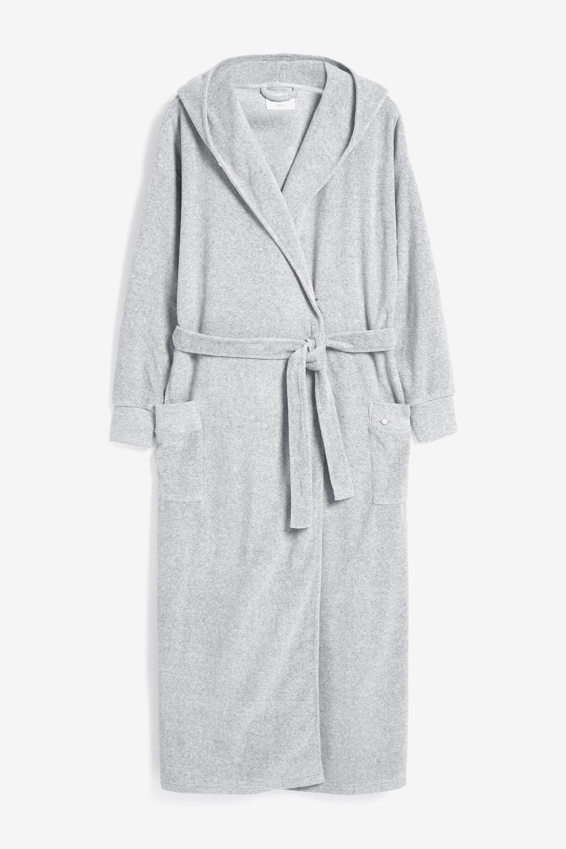 Buy Grey Towelling Dressing Gown from Next Luxembourg