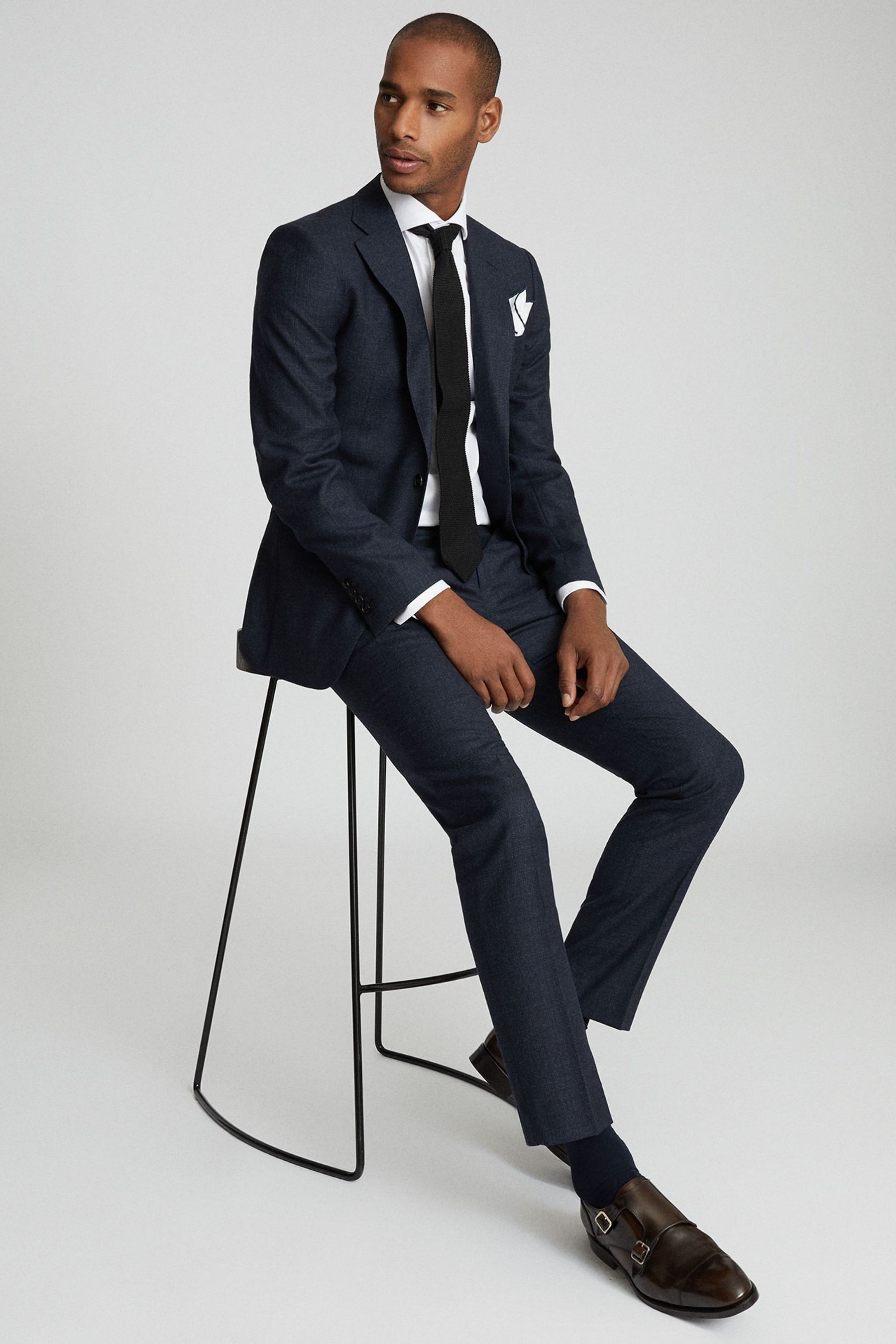 Buy Reiss Dunn Textured Slim Fit Suit Trousers from the Next UK online shop