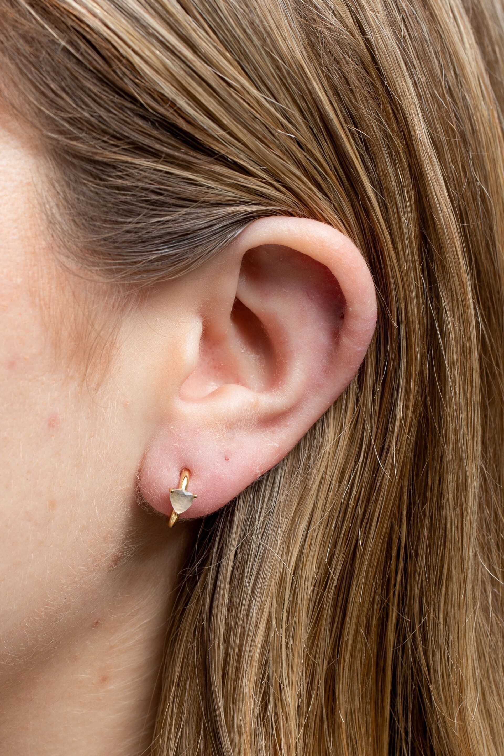 Inicio Gold Tone Quartz Hoop Earrings - Image 1 of 3
