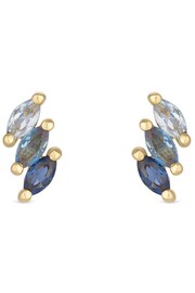 Inicio Gold Tone Gift Pouch Ombre Stud Earrings - Image 1 of 2