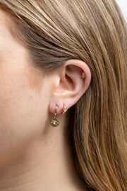 Inicio Gold Tone Gift Pouch Quartz Stud Earrings - Image 3 of 3