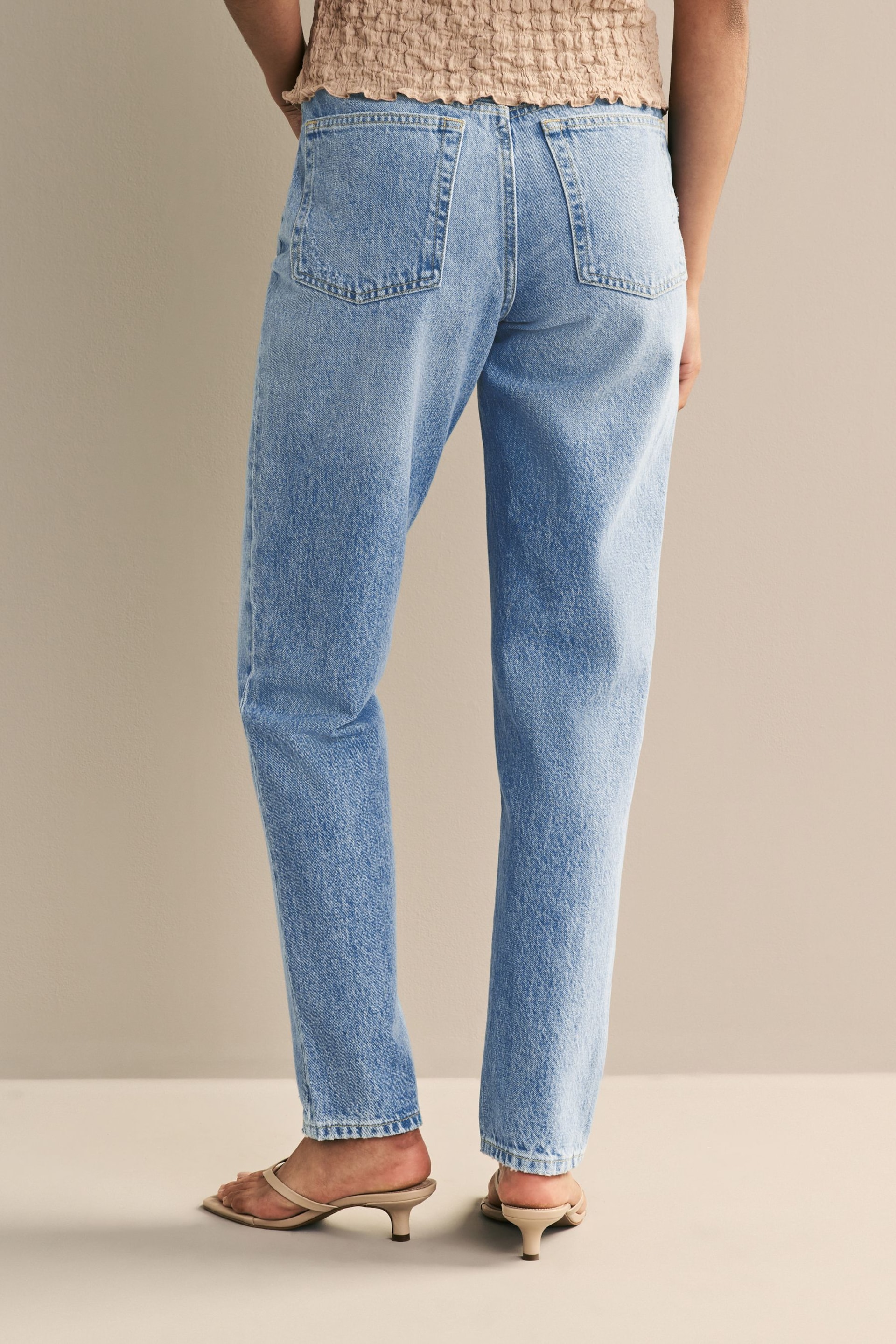 Mid Blue Column Jeans - Image 4 of 7