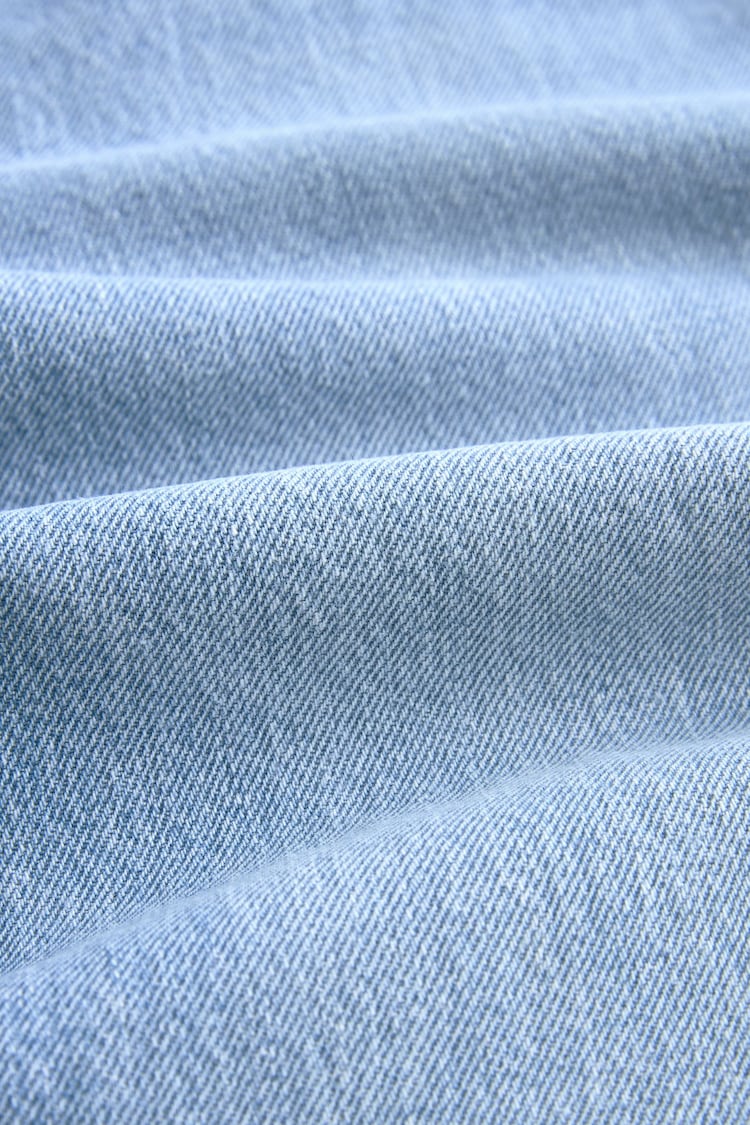 Mid Blue 100% Cotton Column Mom Jeans - Image 7 of 7