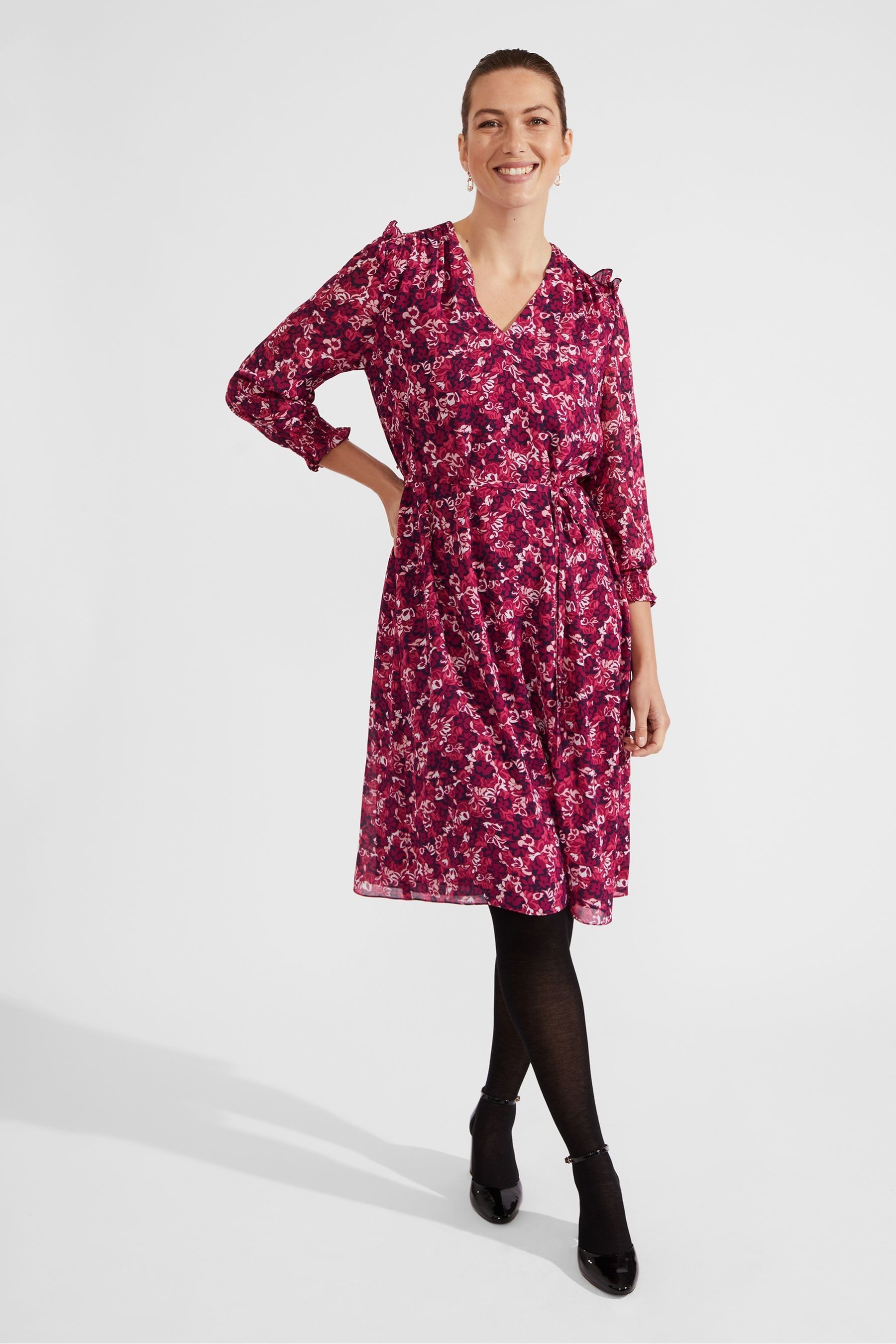 Hobbs aubergine dress clearance