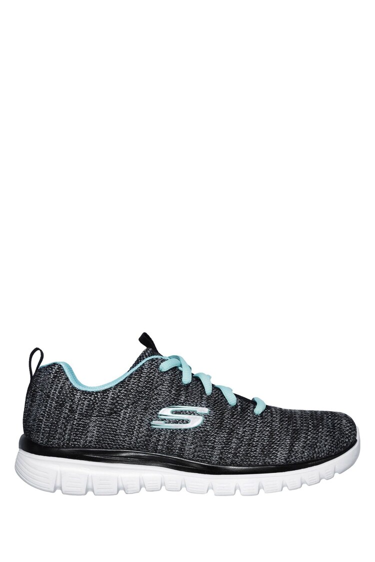 Skechers Black Graceful Twisted Fortune Shoes - Image 1 of 3