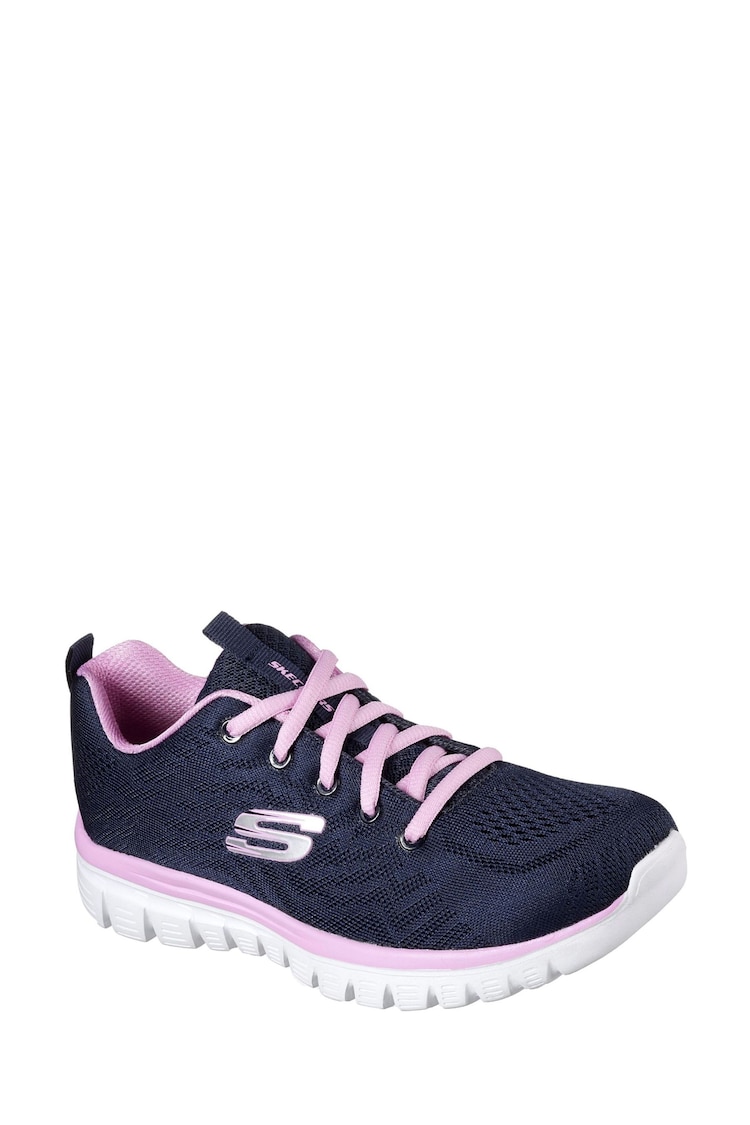 Skechers Blue Purpel Graceful Get Connected Sports Trainers - Image 1 of 3