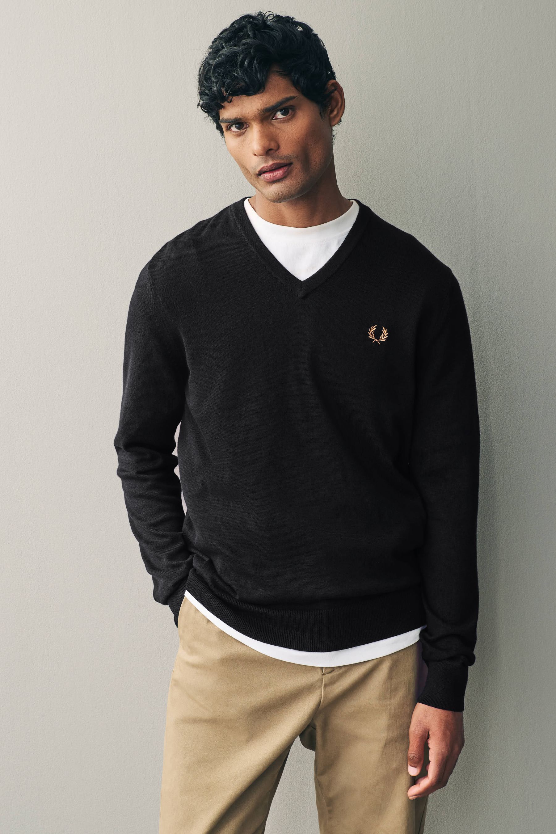 Fred Perry Classic V Neck Jumper
