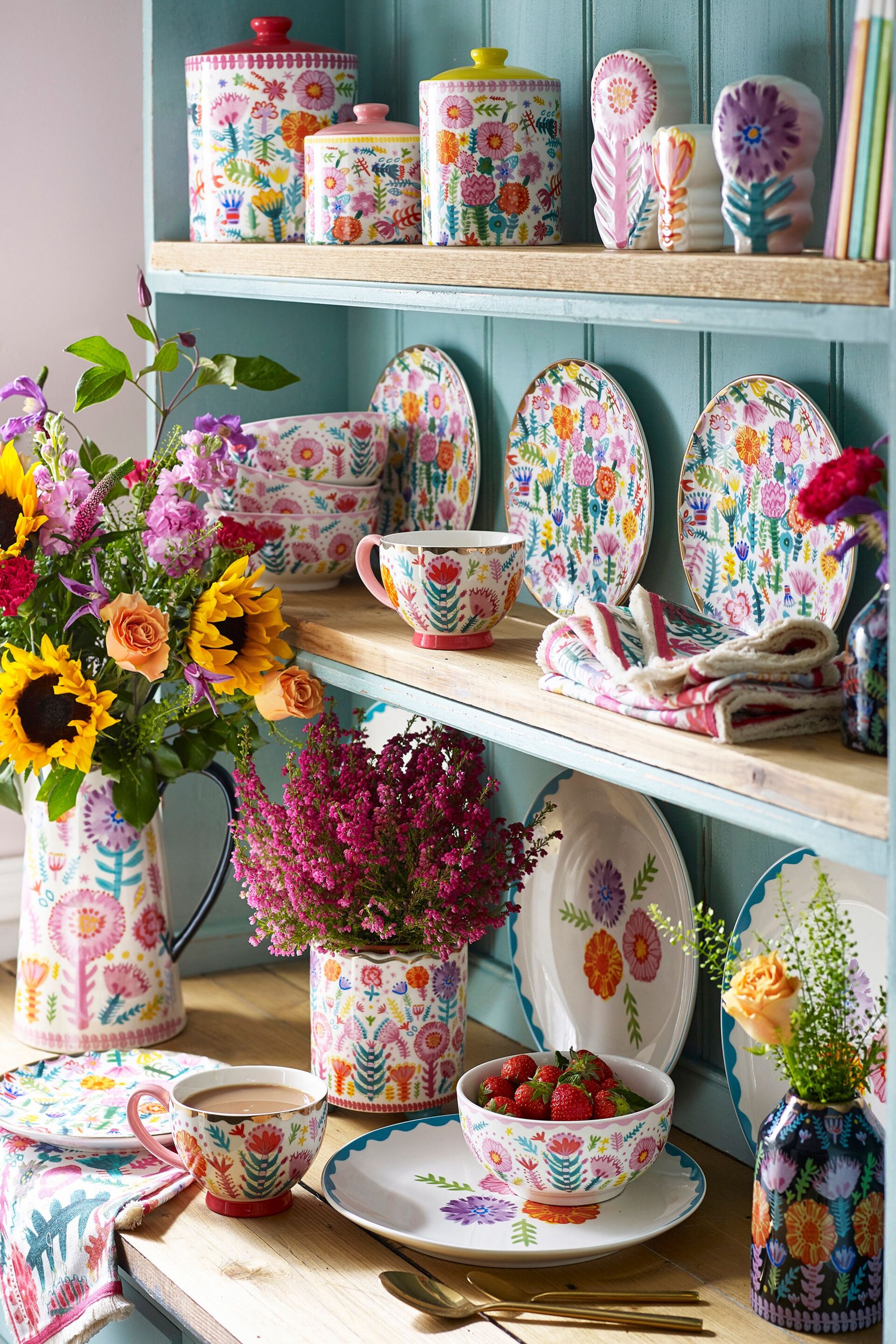 Lucy Tiffney Set of 4 Floral Cereal Bowls - Image 3 of 6