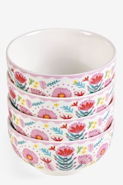 Lucy Tiffney Set of 4 Floral Cereal Bowls - Image 5 of 6