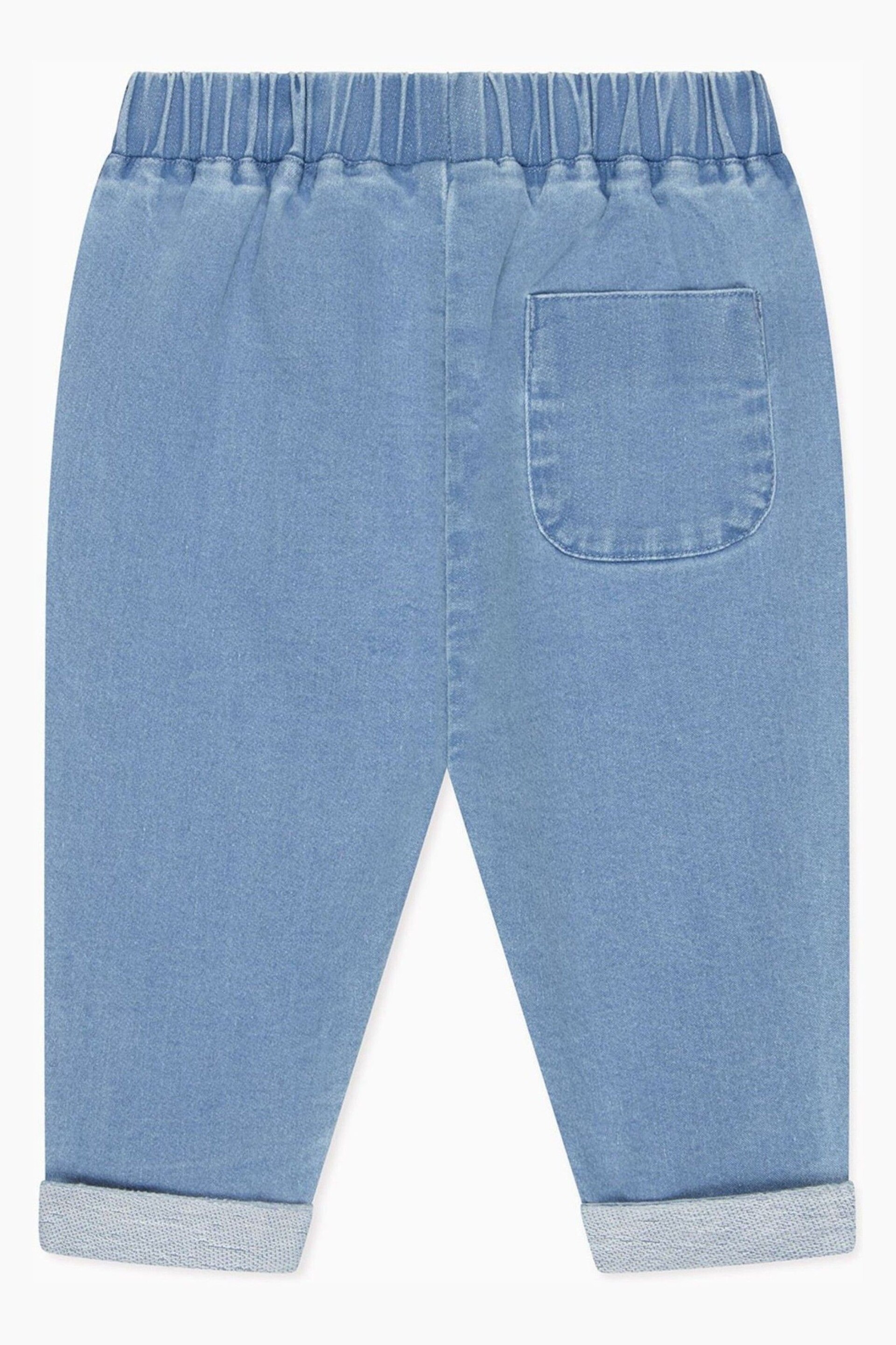 MORI Blue Organic Cotton Denim Chambray Soft Jeans - Image 4 of 4