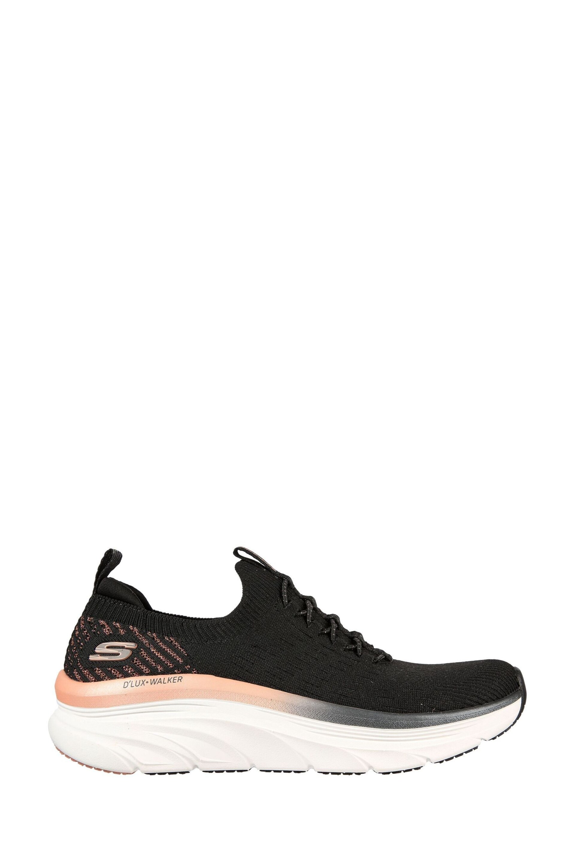 Skechers Black D'Lux Walker Let It Glow Womens Trainers - Image 1 of 5