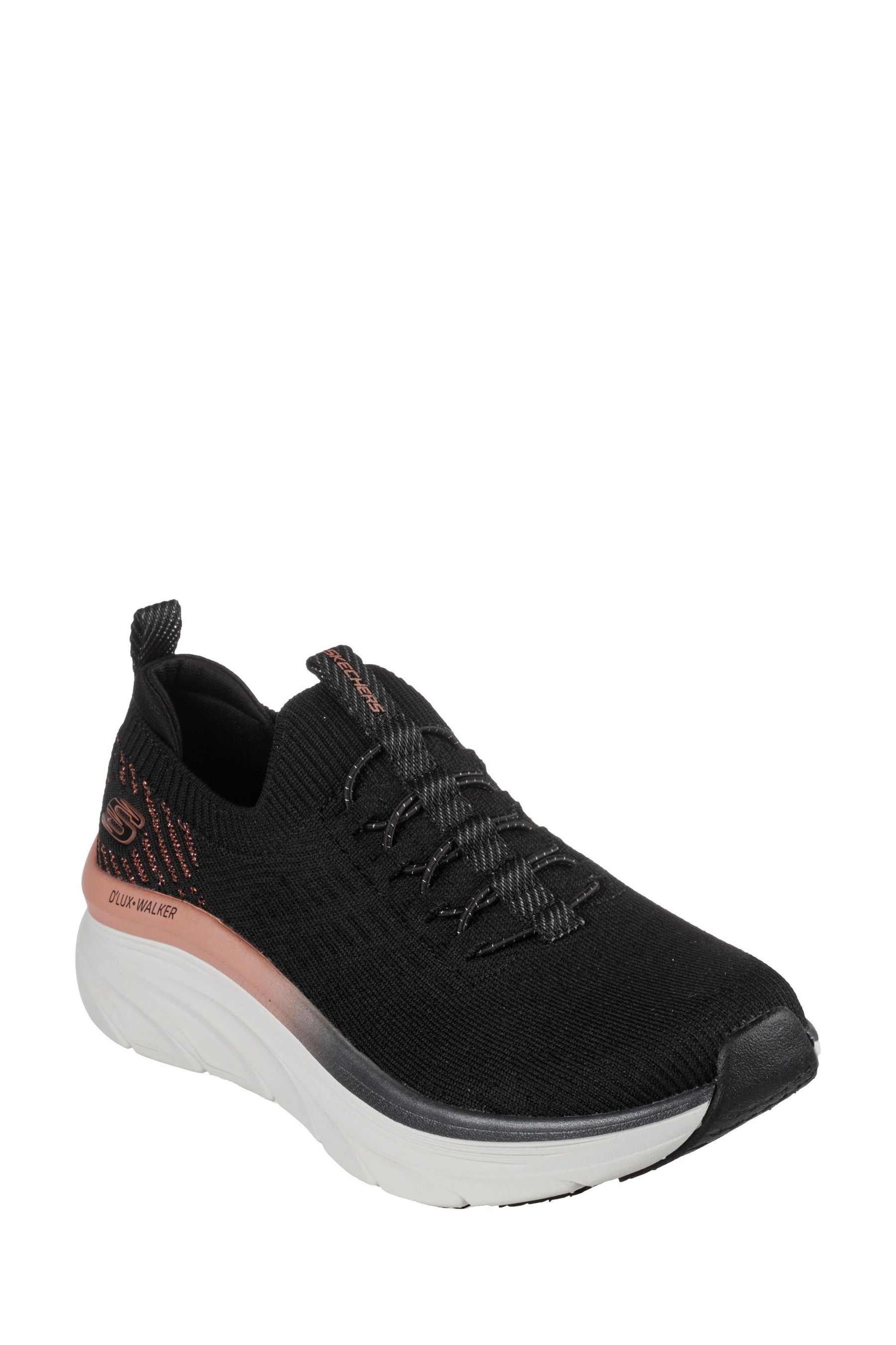 Buy Skechers Black D Lux Walker Let It Glow Womens Trainers from Next USA